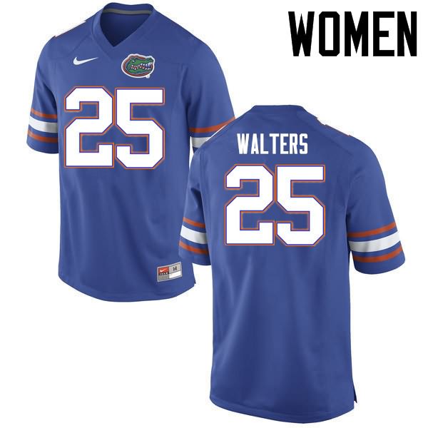 Women's NCAA Florida Gators Brady Walters #25 Stitched Authentic Nike Blue College Football Jersey WPB5565MS